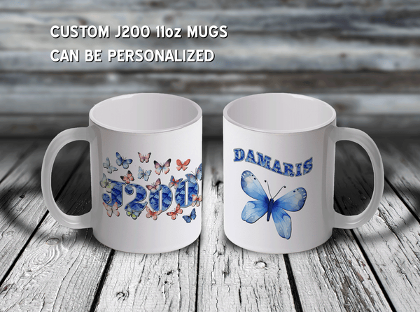 11oz Custom Ceramic Mug - J200 Butterflies