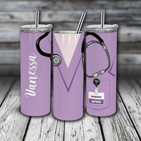 20 oz. Personalized Skinny Tumbler - Nurses / Doctors Scrubs