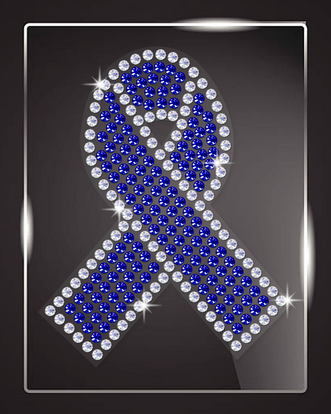 Light Blue Ribbon Icon Decal