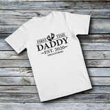 Unisex Custom Tees - First Time Daddy #PRAYFORME - Personalized EST Year
