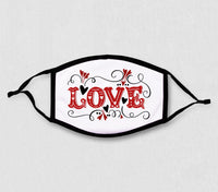 Adjustable Face Mask - Valentine's Day - LOVE