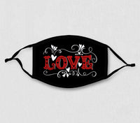 Adjustable Face Mask - Valentine's Day - LOVE