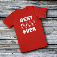 Unisex Custom Tees - BEST DAD EVER - Music Staff Notes