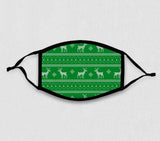 Adjustable Face Mask - Ugly Sweater Reindeer