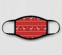 Adjustable Face Mask - Ugly Sweater Reindeer